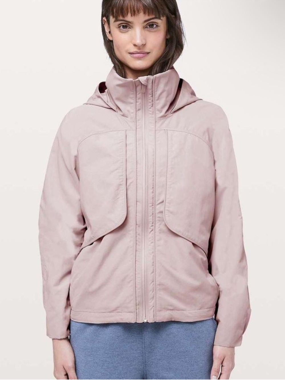 Light Purple Hooded Women's Jacket